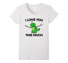 I Love You This Much T-Rex T Shirt Funny Graphic Valentine's-Amazon
