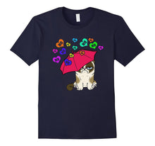 Grumpy Valentine's Day Cat amid raining No candy T-shirt-Amazon