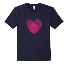 Fingerprint Pink Heart Valentines day T-Shirt-Amazon