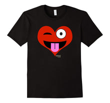 Emoji Red Heart Valentine's Day Shirt Tongue Out Kids Adult-Amazon