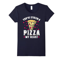Funny Pizza Valentines Day Shirt Stolen Heart Food Cute-Amazon