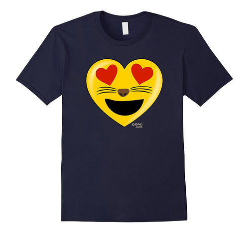 Emoji Heart Valentine's Day Shirt Cat Heart Emoji Shirt-Amazon
