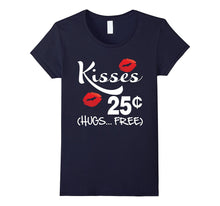 Kisses 25 Cents - Funny Boys &amp; Girls Valentines Day T-Shirt-Amazon
