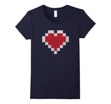 Gamer 8 Bit Distressed Heart Valentines Day Gift T-Shirt-Amazon