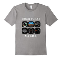 Pilot Aviation Check Out My Six Pack Flying Airplane T-Shirt-Amazon