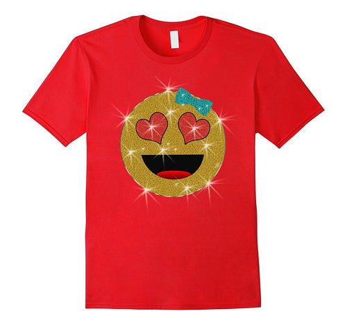 Valentine's Day Emoji Face T-Shirt for Kids and Women-Amazon