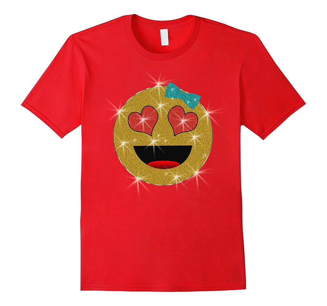 Valentine's Day Emoji Face T-Shirt for Kids and Women-Amazon