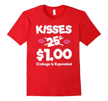 Kisses 25 Cents - Funny Boys &amp; Girls Valentines Day TShirt-Amazon