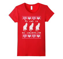 Ugly Valentines Day Sweater My Cat Is My Valentine T-Shirt-Amazon
