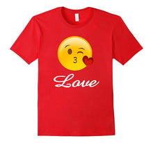 Emoji Valentines Day Shirt Heart Kiss Love Kids Women Girls-Amazon