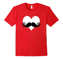 Mustache Heart Valentines Day T-Shirt-Amazon