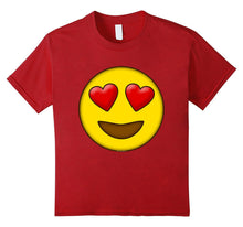 Kids Cute Heart Eyes Emoji Valentine's Day Love Kids Boys T-Shirt-Amazon