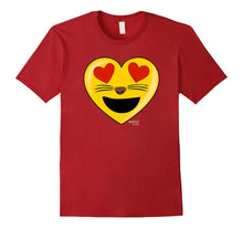 Emoji Heart Valentine's Day Shirt Cat Heart Emoji Shirt-Amazon