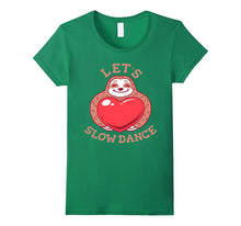 Let's Slow Dance - Funny Sloth Valentines T-shirt-Amazon