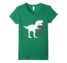 Kids Dinosaur Happy Valentine's Day Red Raglan-Amazon