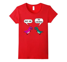 Hug Me! I'm Trying! Funny T-Rex T-Shirt For Valentine's Day-Amazon