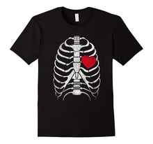Valentine's Day Skeleton Ribcage With Heart T-Shirt-Amazon
