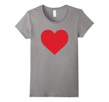Short Sleeve Red Heart Valentine's Day Shirt Women Girls Top-Amazon