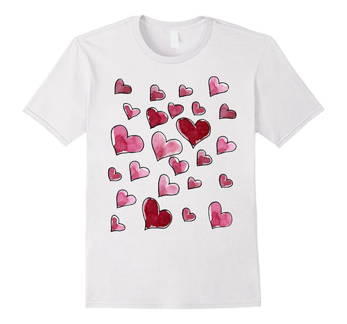 Watercolor Love shirt Valentine's Day Hearts t-shirt-Amazon