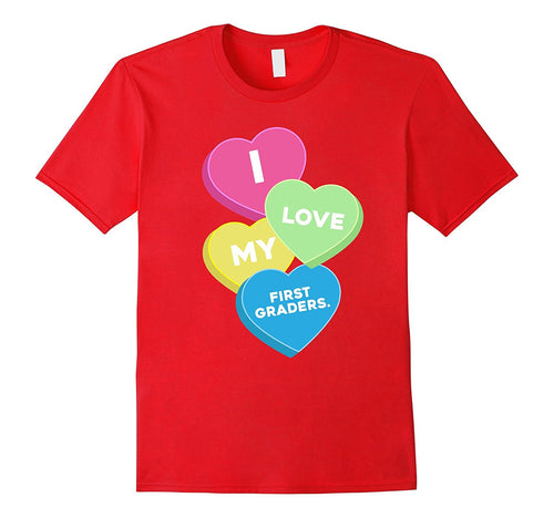 i love my first graders valentine day great gift t shirt-Amazon