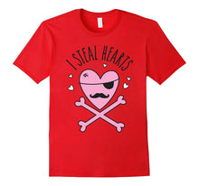 Kids Valentine's Day Funny Shirt - I Steal Hearts Pirate Tee-Amazon