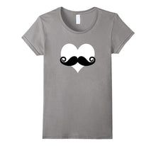 Mustache Heart Valentines Day T-Shirt-Amazon