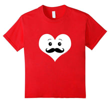 Kids Cute Smiley Heart Mustache Valentines Day Boys Kids T-Shirt-Amazon