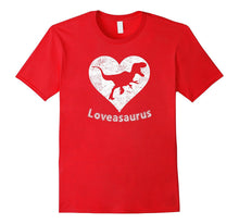 Valentines Day Loveasaurus Dinosaur Heart t Shirt - Funny-Amazon