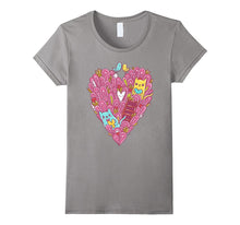 Valentines Day Shirt For Women Girls Love cats Heart-Amazon