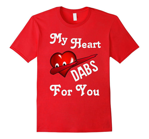 Dabbing Emoji Valentine's Day T-Shirt for Kids & Adults-Amazon