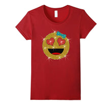 Valentine's Day Emoji Face T-Shirt for Kids and Women-Amazon