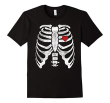 Skeleton Heart Rib Cage X-Ray Valentine's Day T-Shirt Kids-Amazon