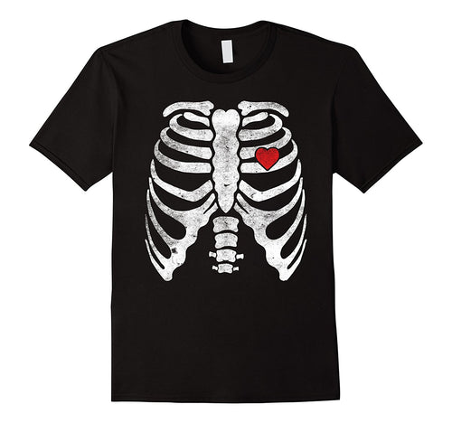 Skeleton Heart Rib Cage X-Ray Valentine's Day T-Shirt Kids-Amazon
