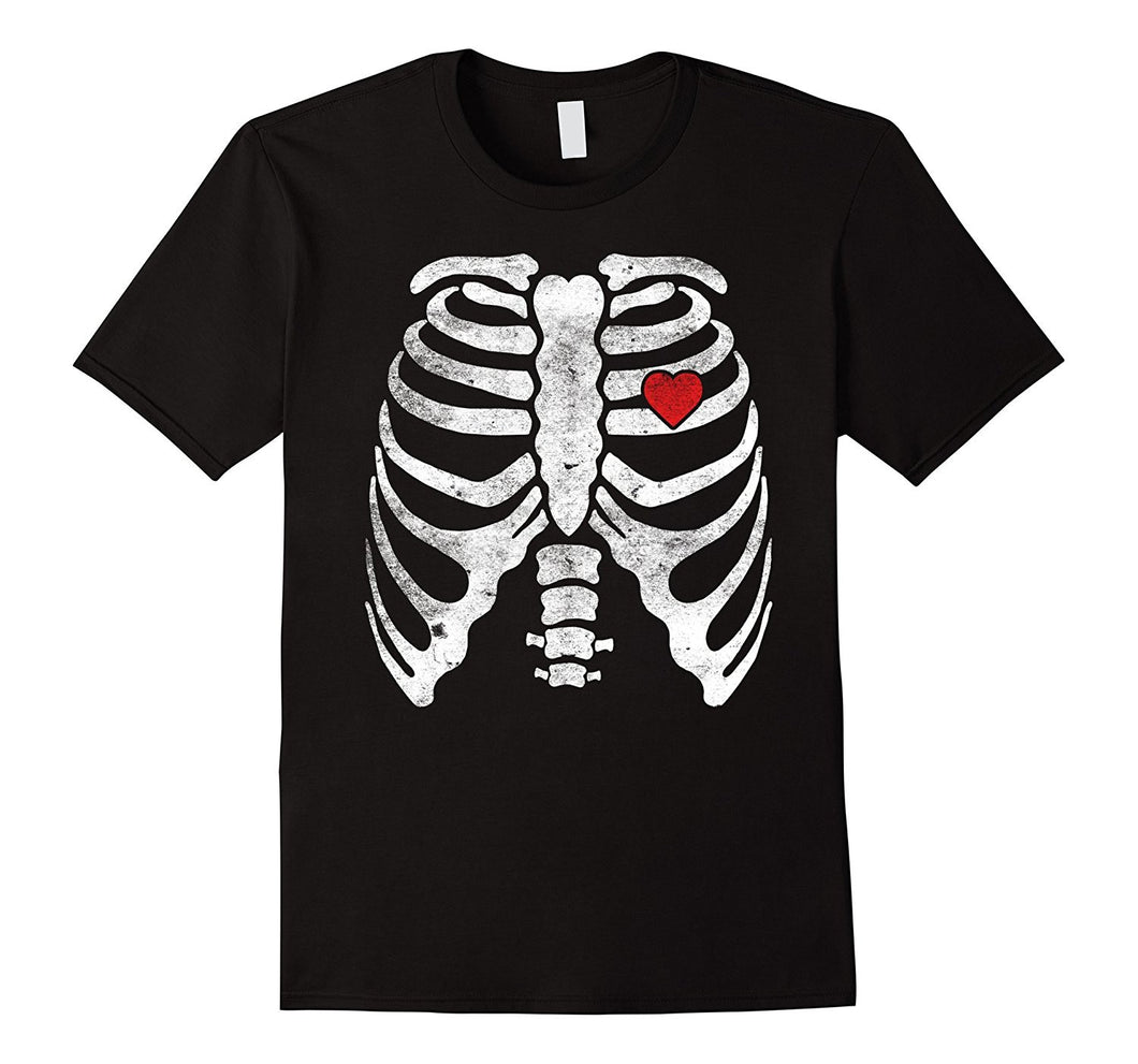 Skeleton Heart Rib Cage X-Ray Valentine's Day T-Shirt Kids-Amazon