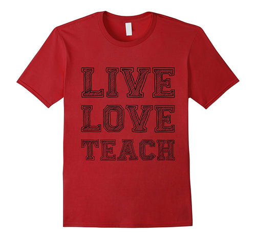 live love teach t shirt for teacher valentine's day shirt-Amazon