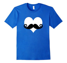 Mustache Heart Valentines Day T-Shirt-Amazon