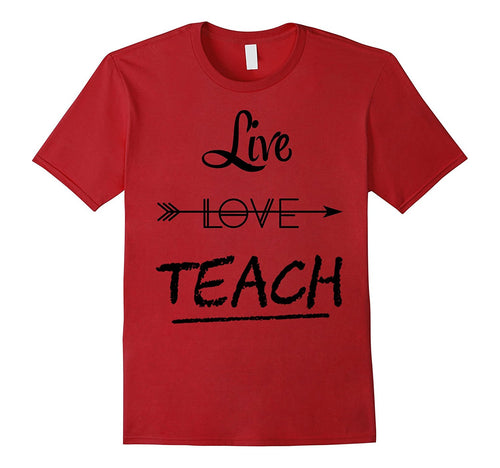 Teacher Shirt Valentines Day live love teach students tshirt-Amazon