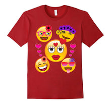 Valentine's Day Cool Emoji T-Shirt for Girls and Women-Amazon