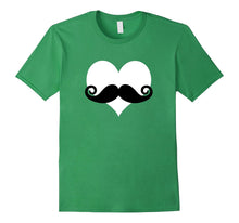 Mustache Heart Valentines Day T-Shirt-Amazon