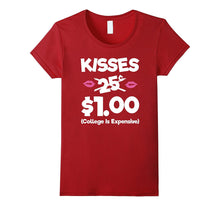 Kisses 25 Cents - Funny Boys &amp; Girls Valentines Day TShirt-Amazon