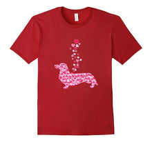 Dachshund Heart T-Shirt Beautiful Artistic Valentine Gift-Amazon