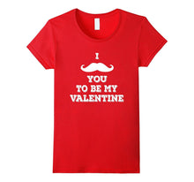 I Mustache You To Be My Valentine Red Kids T-Shirt-Amazon