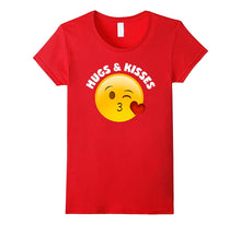 Emoji Valentine's Day Shirt Hugs And Kisses Heart Kiss-Amazon