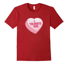 I Tolerate You Candy Heart Funny Valentine's Day T-Shirt-Amazon
