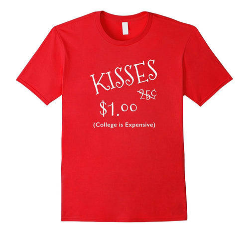 Kisses 25 Cents Valentines Day T-Shirt-Amazon