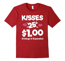 Kisses 25 Cents - Funny Boys &amp; Girls Valentines Day TShirt-Amazon