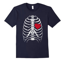Valentine's Day Skeleton Ribcage With Heart T-Shirt-Amazon