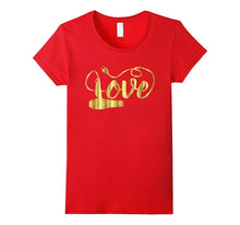 Valentines Day Shirt Love Hair Stylist Hairdresser Gift Gold-Amazon