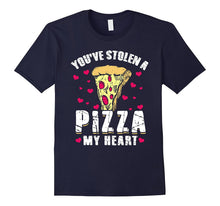 Funny Pizza Valentines Day Shirt Stolen Heart Food Cute-Amazon