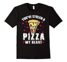 Funny Pizza Valentines Day Shirt Stolen Heart Food Cute-Amazon